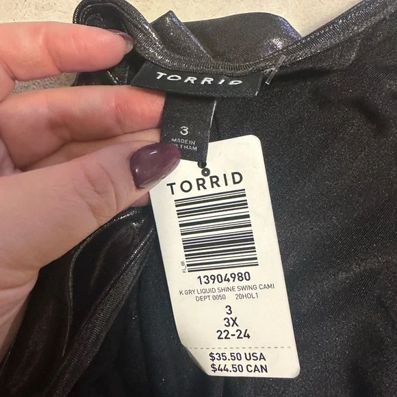 Liquid Shine Swing Cami TORRID nwt - Picture 4 of 6